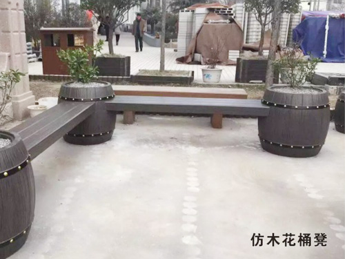 仿木花筒凳