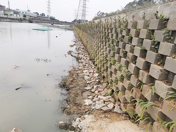 河边植栽型生态挡墙砌...